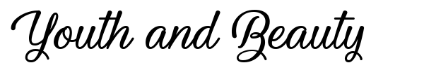 Youth and Beauty font preview